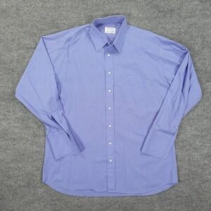 Gitman Bros Dress Shirt Mens 17 34/35 Purple French Cuff Cotton Long Sleeve USA